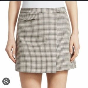Theory Fremont Snap Mini Skirt Houndstooth 2